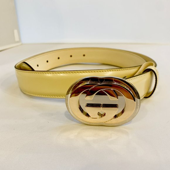 gucci cream belt